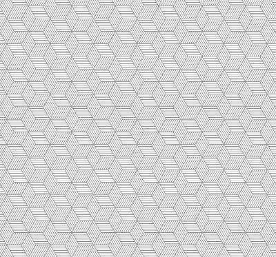 Verdunkelungsrollo 3D-Quadrate mit Streifen