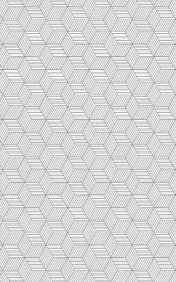 Verdunkelungsrollo 3D-Quadrate mit Streifen