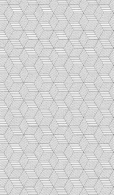 Verdunkelungsrollo 3D-Quadrate mit Streifen