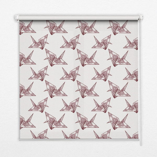 Fensterrollo Origami-Schwäne