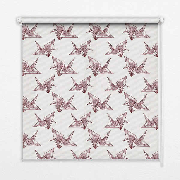 Fensterrollo Origami-Schwäne