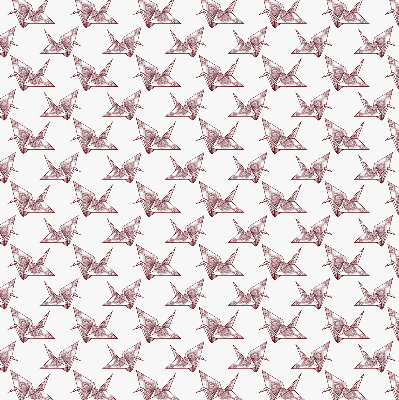 Fensterrollo Origami-Schwäne
