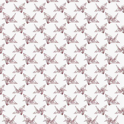 Fensterrollo Origami-Schwäne