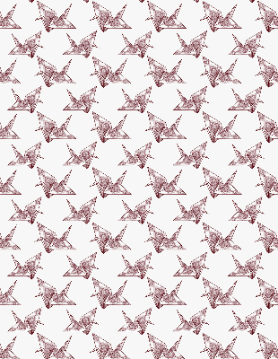 Fensterrollo Origami-Schwäne