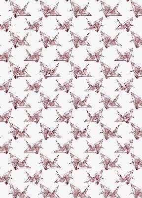 Fensterrollo Origami-Schwäne