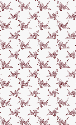Fensterrollo Origami-Schwäne