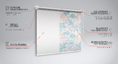 Verdunkelungsrollo Bunte Wolken mit Mustern