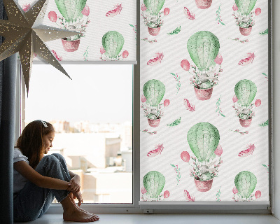 Fenster rollo innen Grüne Luftballons