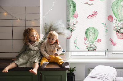 Fenster rollo innen Grüne Luftballons