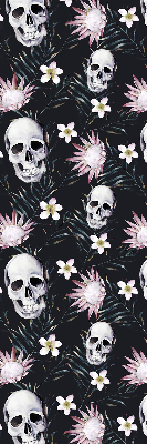 Rollo ohne bohren Schädel zwischen Blumen