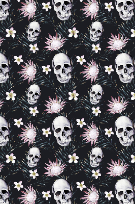 Rollo ohne bohren Schädel zwischen Blumen