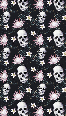 Rollo ohne bohren Schädel zwischen Blumen