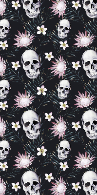 Rollo ohne bohren Schädel zwischen Blumen