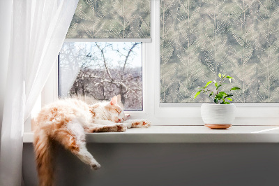 Rollo fenster Skizze einer Pflanze auf farbigem Hintergrund