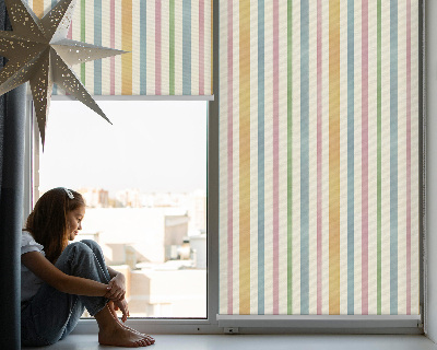 Fensterrollo innen Bunte vertikale Streifen