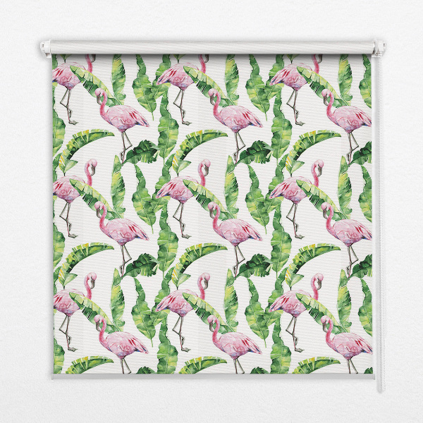 Rollo Flamingos auf den Blättern