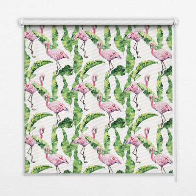 Rollo Flamingos auf den Blättern