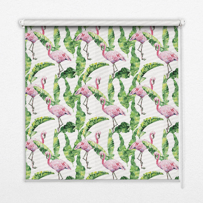Rollo Flamingos auf den Blättern