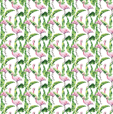 Rollo Flamingos auf den Blättern