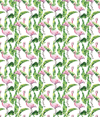 Rollo Flamingos auf den Blättern