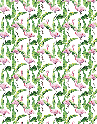 Rollo Flamingos auf den Blättern