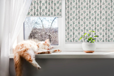 Fenster rollo innen Kleine bunte Tannenbäume