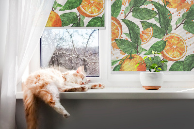 Rollo ohne bohren Orangen und Blätter