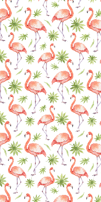 Rollo Flamingo und Blätter