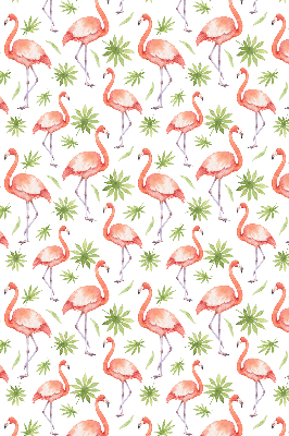 Rollo Flamingo und Blätter