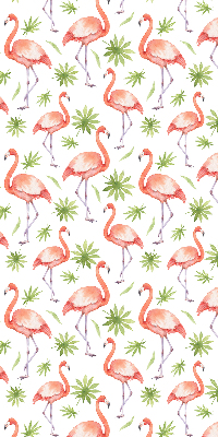 Rollo Flamingo und Blätter
