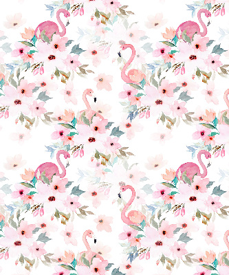 Rollo Flamingos zwischen Blumen