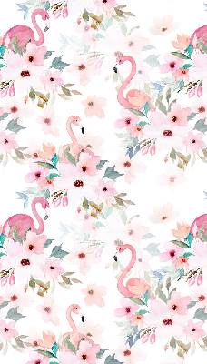 Rollo Flamingos zwischen Blumen