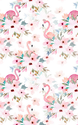 Rollo Flamingos zwischen Blumen