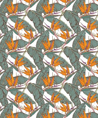 Verdunkelungsrollo Blumen und Blätter