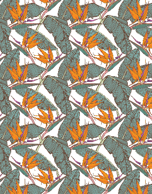 Verdunkelungsrollo Blumen und Blätter