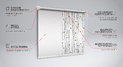 Fensterrollo Streifen und Punkte