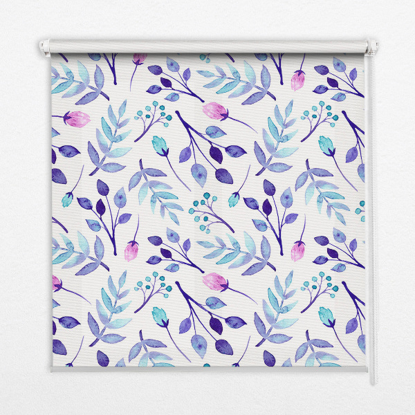 Fensterrollo Blaue Blumen