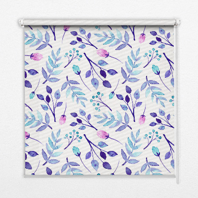 Fensterrollo Blaue Blumen