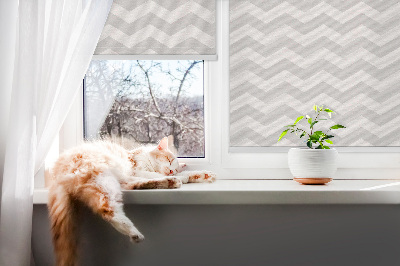 Fensterrollo innen Graue Zickzacklinien