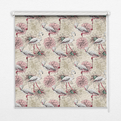 Rollo Weiße Flamingos