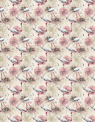 Rollo Weiße Flamingos