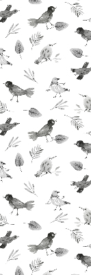 Rollo Gezeichnete Vögel und Blätter