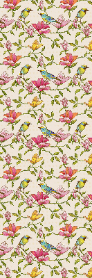 Rollo fenster Vögel auf Blumen