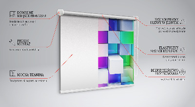 Verdunkelungsrollo Bunte 3D-Würfel