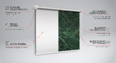 Fensterrollo ohne bohren Grüner Marmor