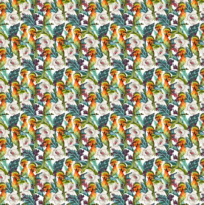 Rollo Vögel und Blumen