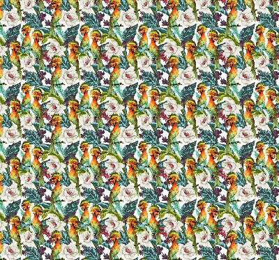 Rollo Vögel und Blumen