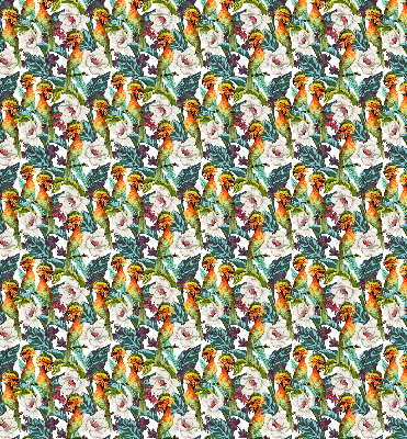 Rollo Vögel und Blumen