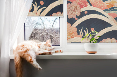 Fenster rollo innen Eine Welle von Blumen