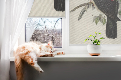 Fenster rollo innen Vögel auf einem Ast